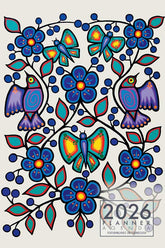 White Floral Garden – 2026 Weekly Planner by Jim Oskineegish (Ojibway Artist)